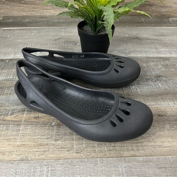Crocs Kadee Sling Back Slide in Black Flat Size Women’s 8 - Picture 3 of 10